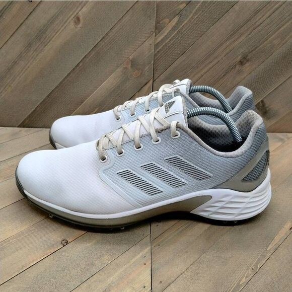 Adidas ZG21 Lightstrike Boost Golf Shoes Mens Size 11 White Silver Golf Spikes - Picture 3 of 9